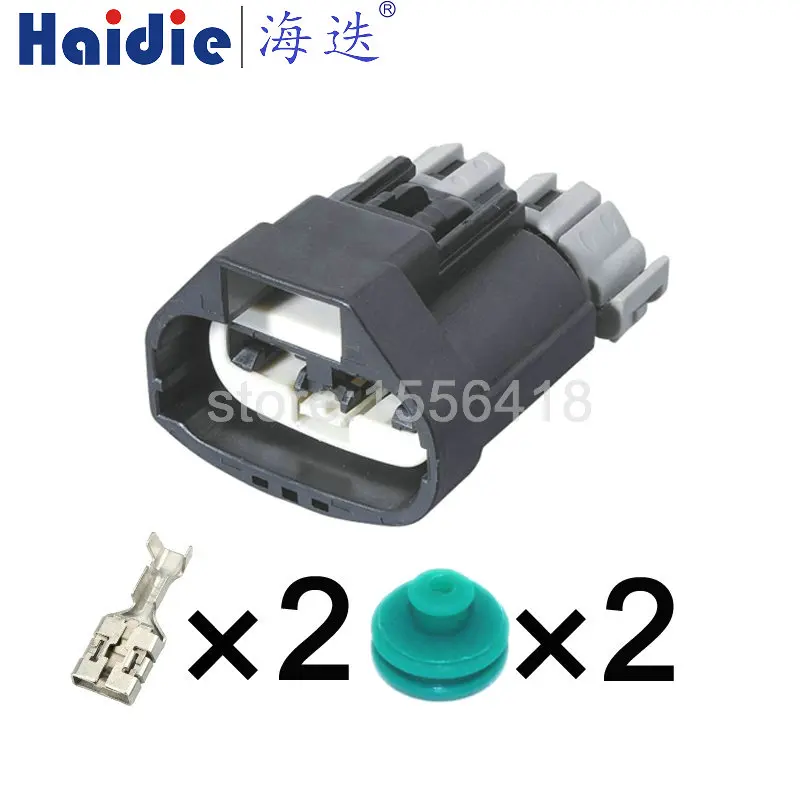 

1-10 sets 2pin 9.5mm automotive electric housing plug plastic waterproof wiring cable connector 7283-3214-30