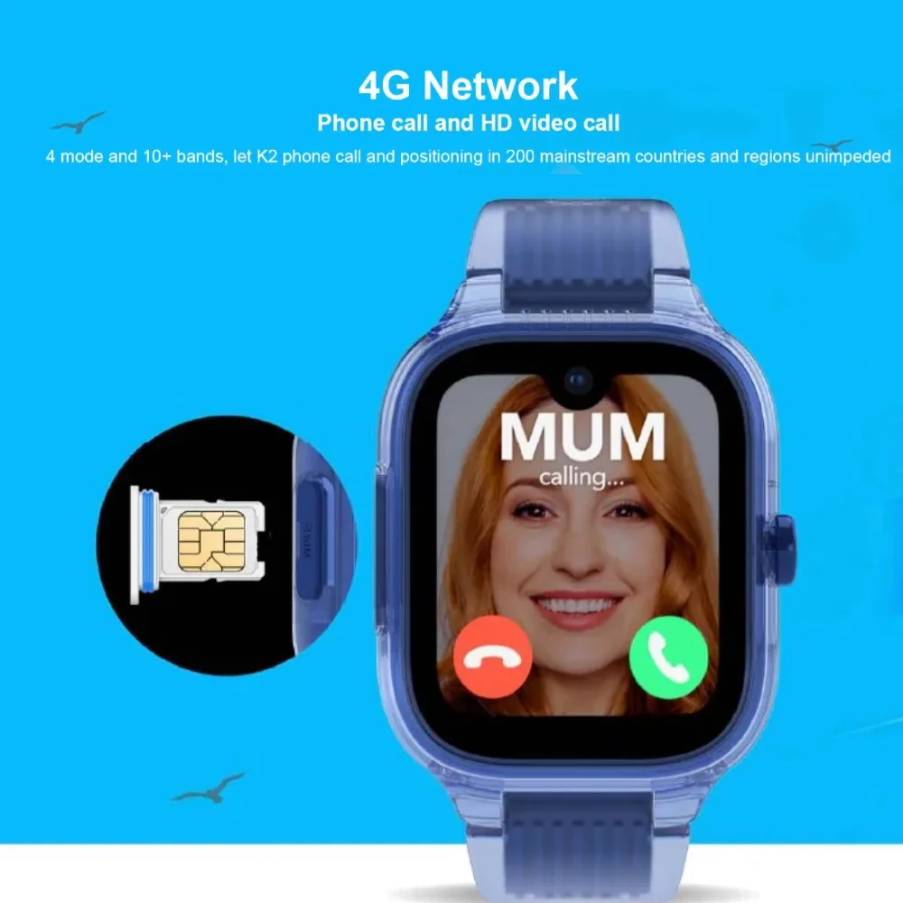 Global Version LAGENIO K2 4G Kids Smart Watch WIFI SOS GPS Tracker APP Install Smartwatch 5MP Camera Video Call Phone Watch