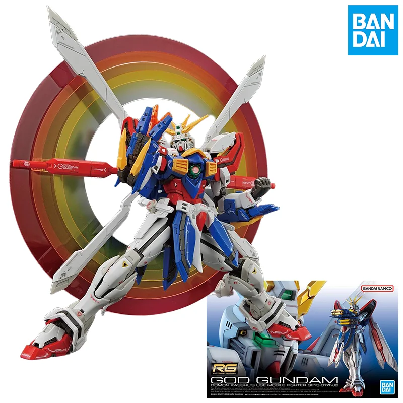 

BANDAI Genuine RG 1/144 GF13-017NJⅡ God Gundam Assembly Model Anime Action Figure Assembly Model Toy Collectible Model Ornaments