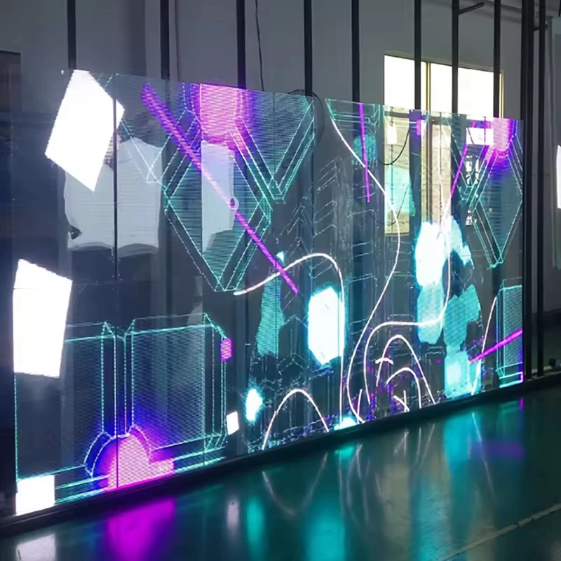 Flexible LED Screen Transparent Film Screen LED Advertising Display Transparent LED Video Wall