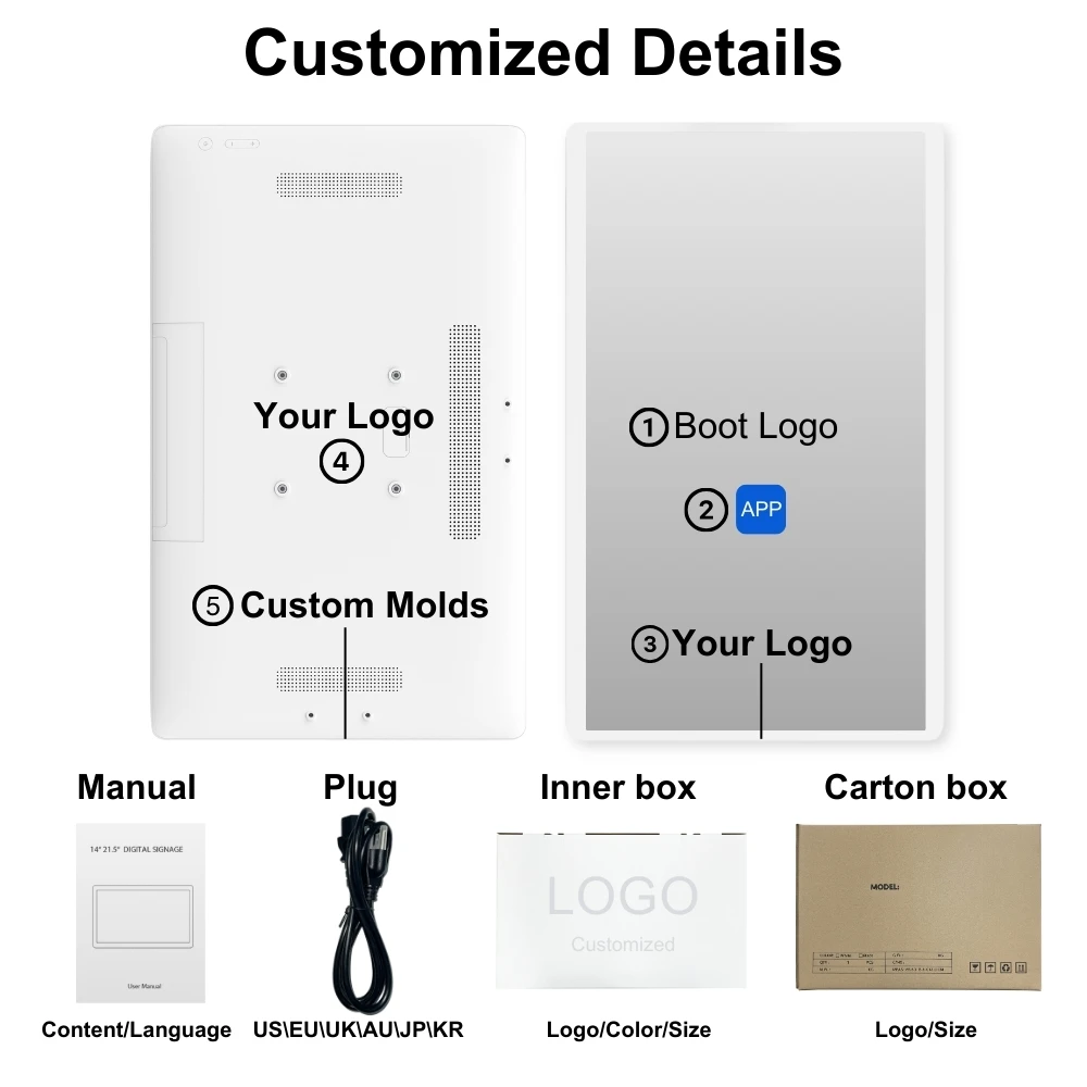 24-Zoll-Desktop-Menü Restaurant Tablet Touchscreen Android 13-Tablet-Kiosk Pos-Software für den Einzelhandelssystemkiosk