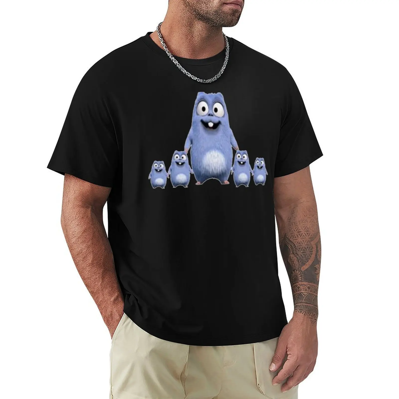 grizzy and lemmings T-shirt quick drying plus sizes Short sleeve tee t shirts for men