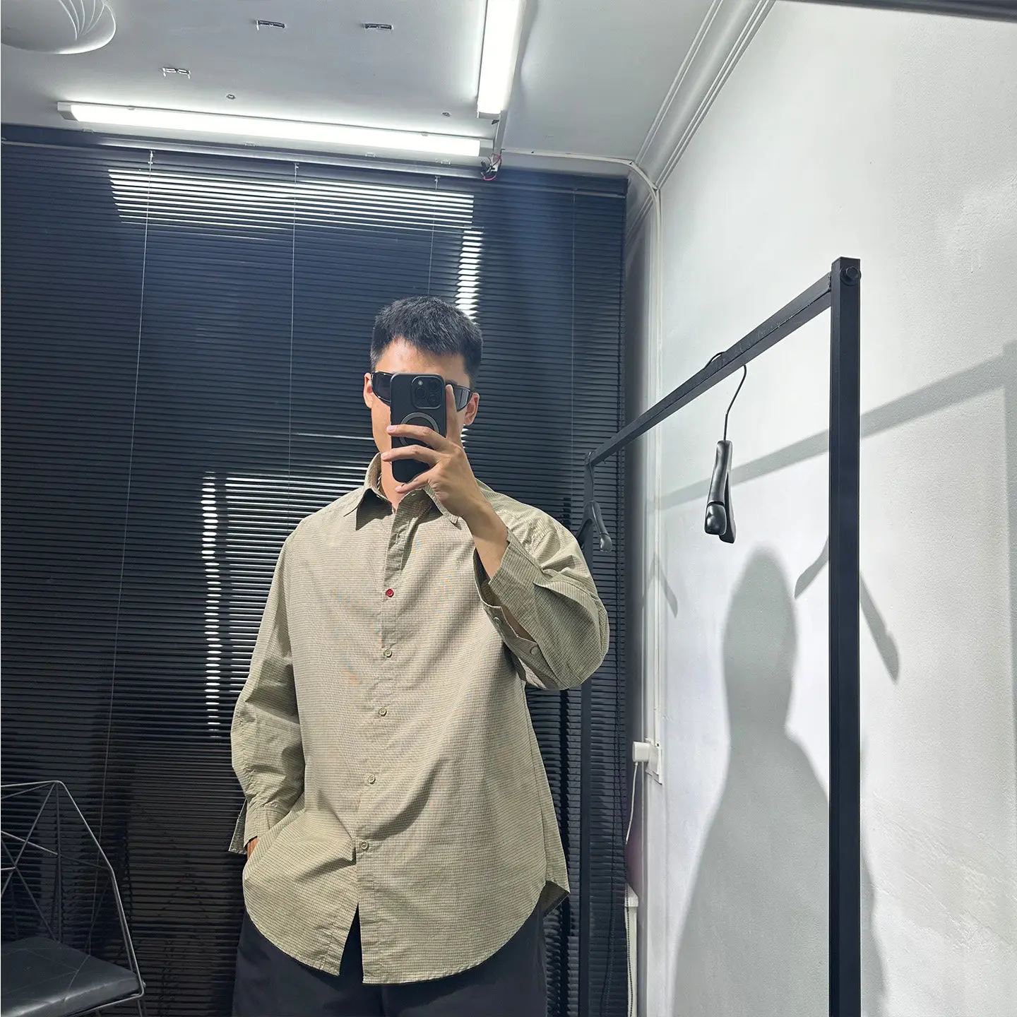 Dark Design Avant-Garde Plaid Long-Sleeved Shirt Men's Autumn Loose Retro Idle Style All-Matching Casual
