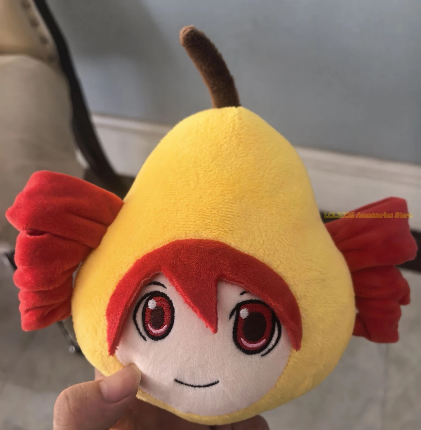 15cm Anime Kasane Teto Attribute Cute Cartoon Pear Keychain Pendant Cosplay Keyring Game Halloween Gift