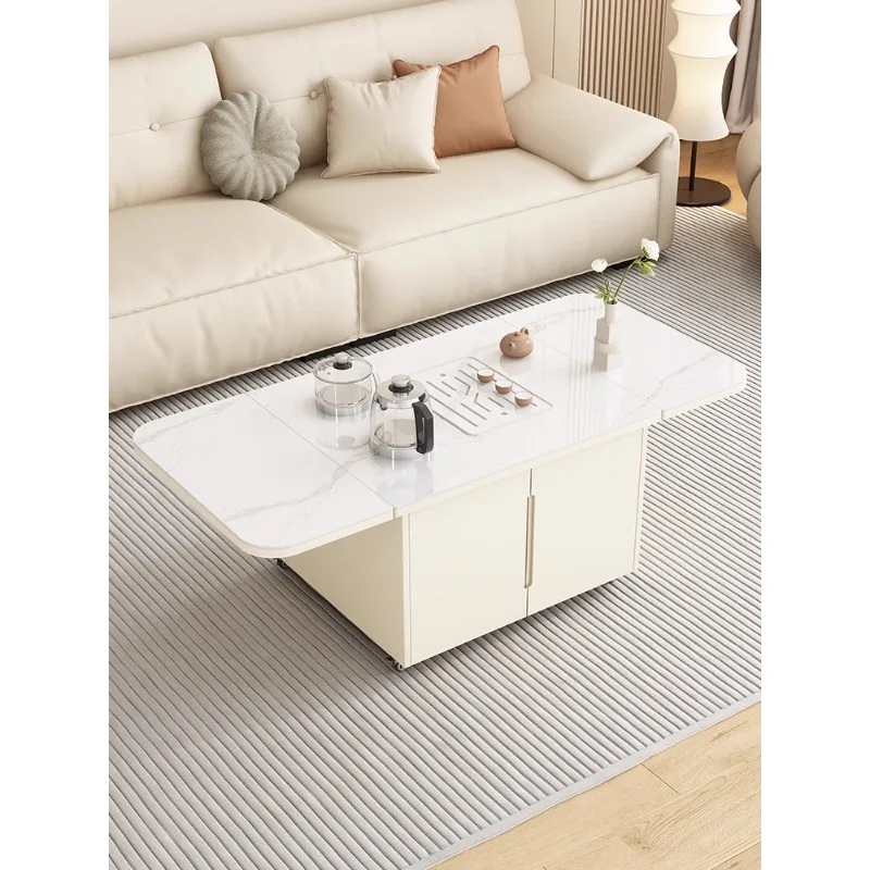 2024 new folding kung fu coffee table tea table movable with pulley tea integrated simple modern living room home