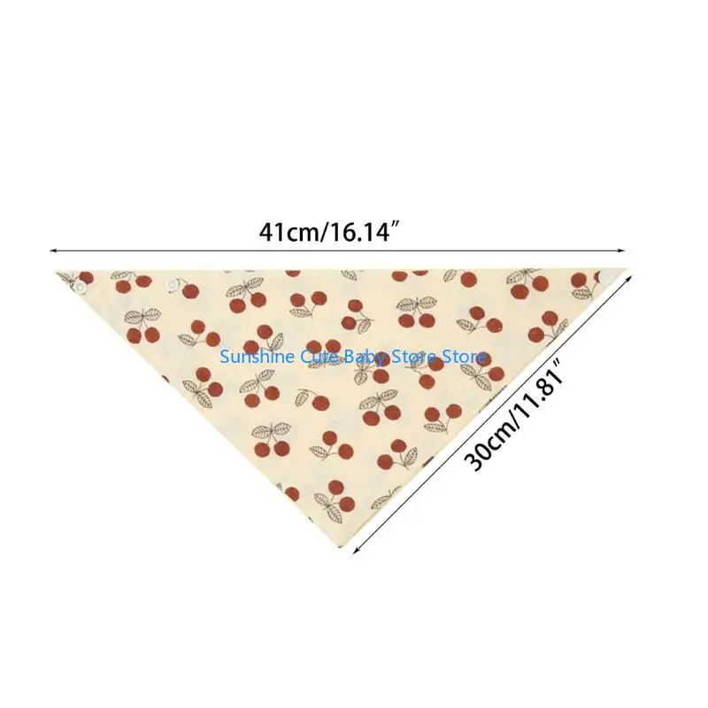 C5AF 5pcs Baby Bibs Cotton Burp ผ้าสามเหลี่ยม Drooling Bib สำหรับทารก Unisex Teething Bibs
