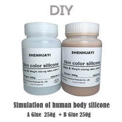 Simulated human body O-degree silicone is tear resistant, high tensile human body silicone, skin color liquid silicone has good
