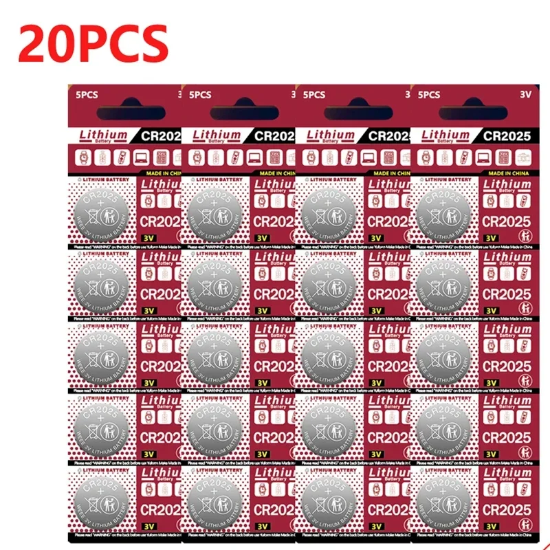 NEW CR2025 Battery CR 2025 3V Lithium Battery DL2025 BR2025 KCR2025 for Car Remote Control Watch Button Coin Cells