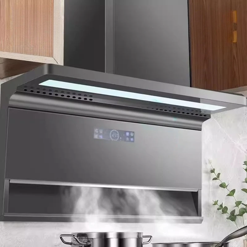 

Range hood kitchen household intelligent frequency conversion new top side double suction ultra-thin