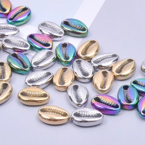 Edelstahl Goldfarbe Charme für Schmuck, Meerestiere, Muschel, Seestern, Schildkröte, Hai, Schmuck, Anhänger, 5pcs, Lose 6 Hauptverkaufsdekoration von Concha - №1