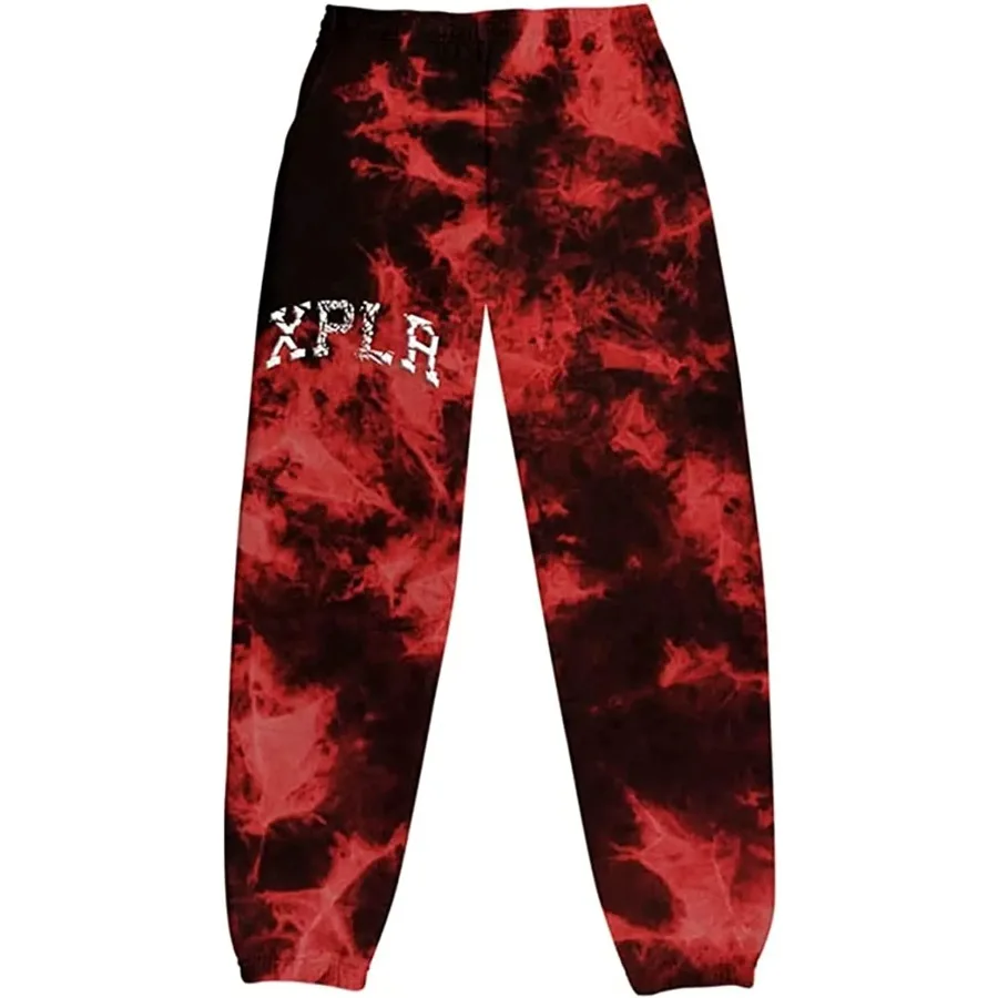 

XPLR Shatter Red Tie Dye Sam and Colby 3D Print Joggers Pants Men/Women Casual Trousers Hip Hop Sweatpants Cosplay Costumes