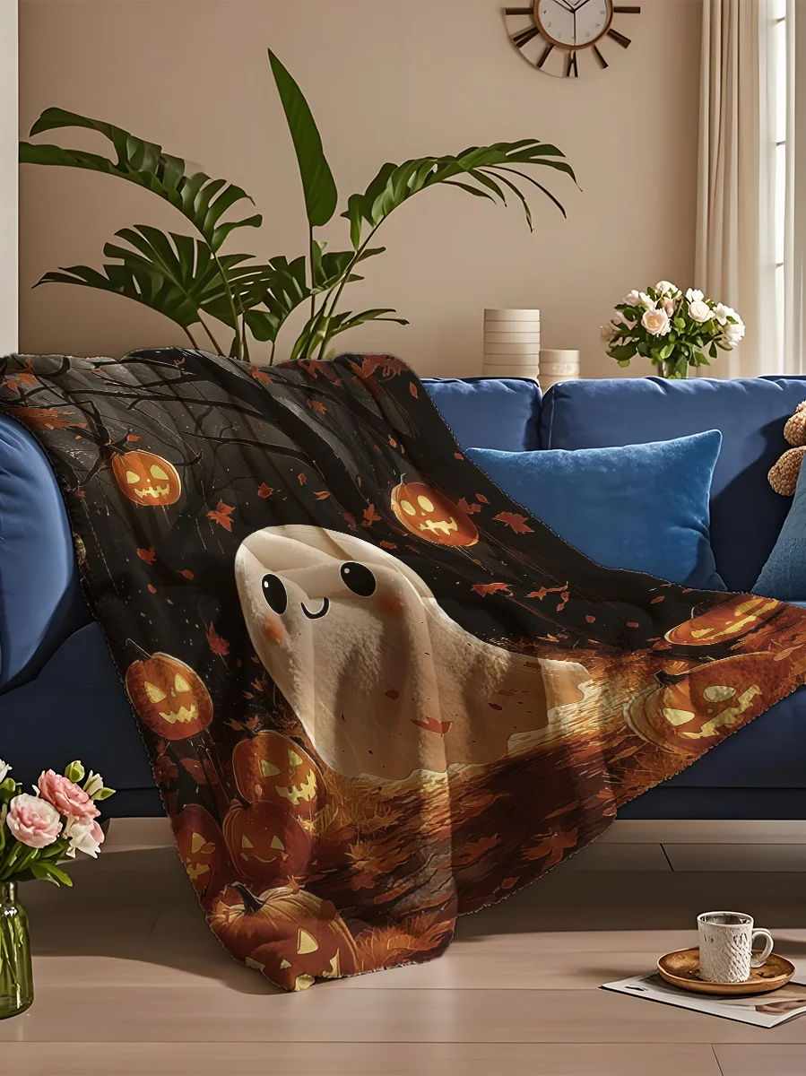 بطانية عطلة احتفالية - رمي مخطط لقصب الحلوى، دفء قطن 100% لغرفة المعيشة