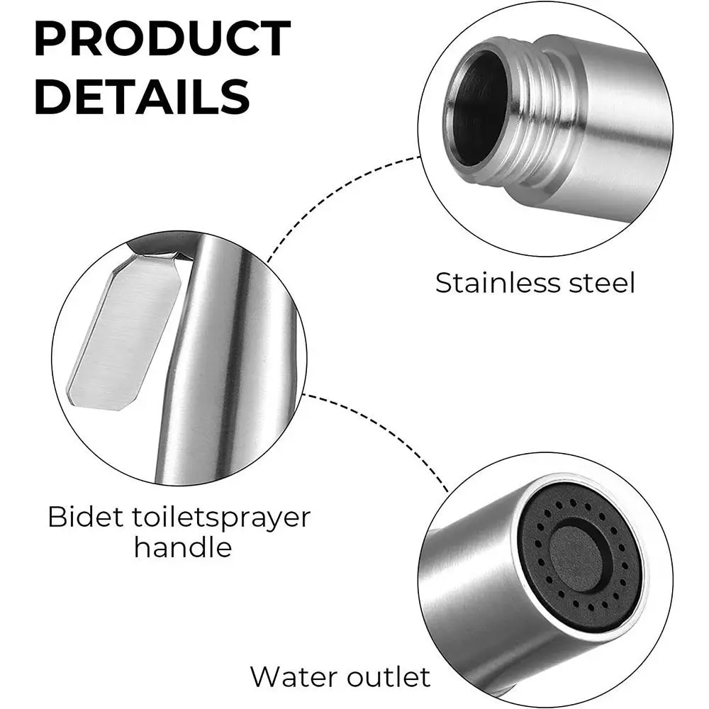 1PC Handheld Toilet Bidet Sprayer Toilet Bidet Douche Spray Hand Bidet Faucet Bidet Shower Toilet Accessories Hand Sprayer