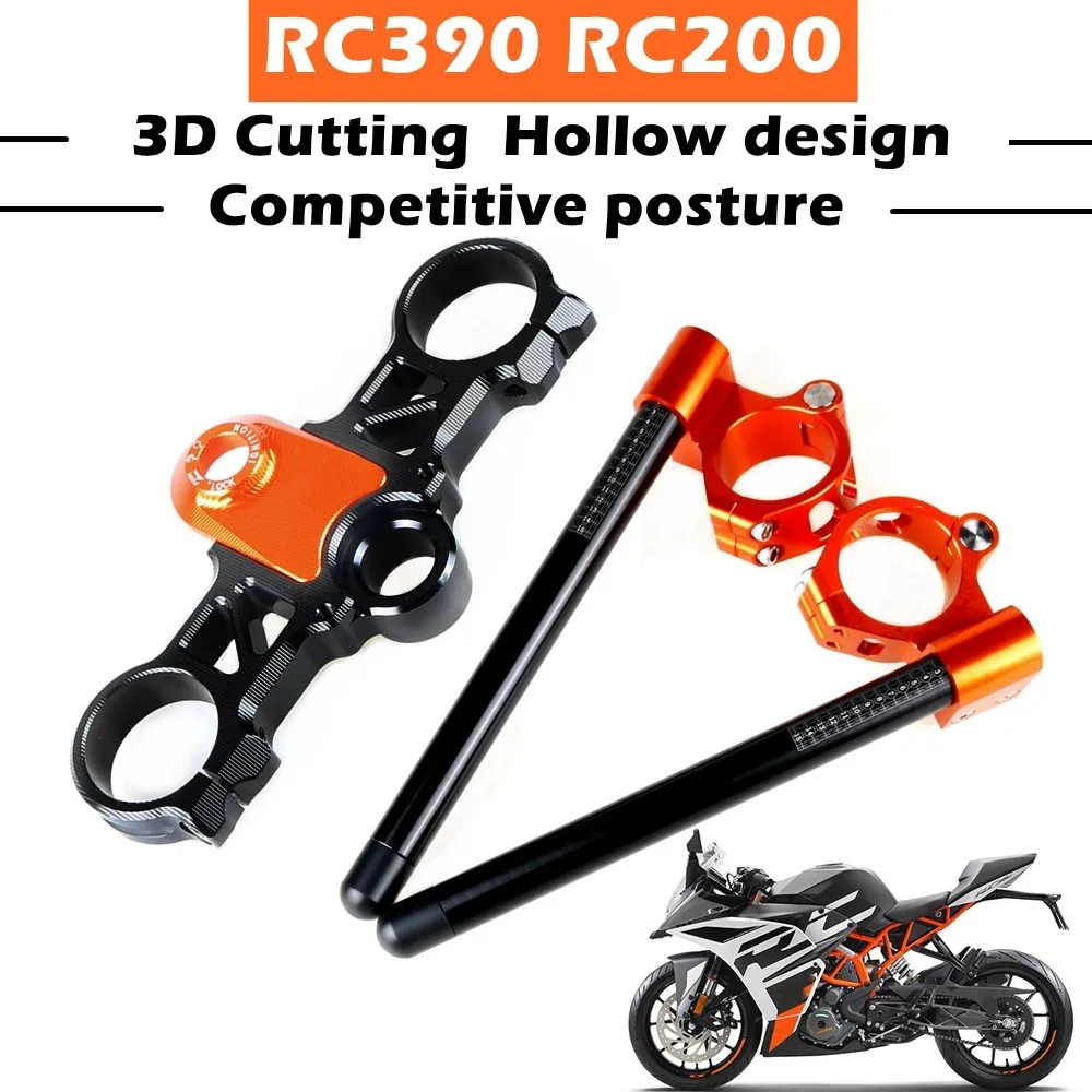 

For RC390 RC200 2014-2021 CNC Racing Refit Clip On Handle Bars Front End Upper Top Clamp