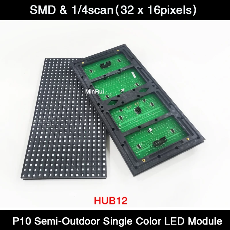 P10 Semi-Outdoor SMD LED Module  Panel Red White Color 320*160mm,Single Color Indoor
