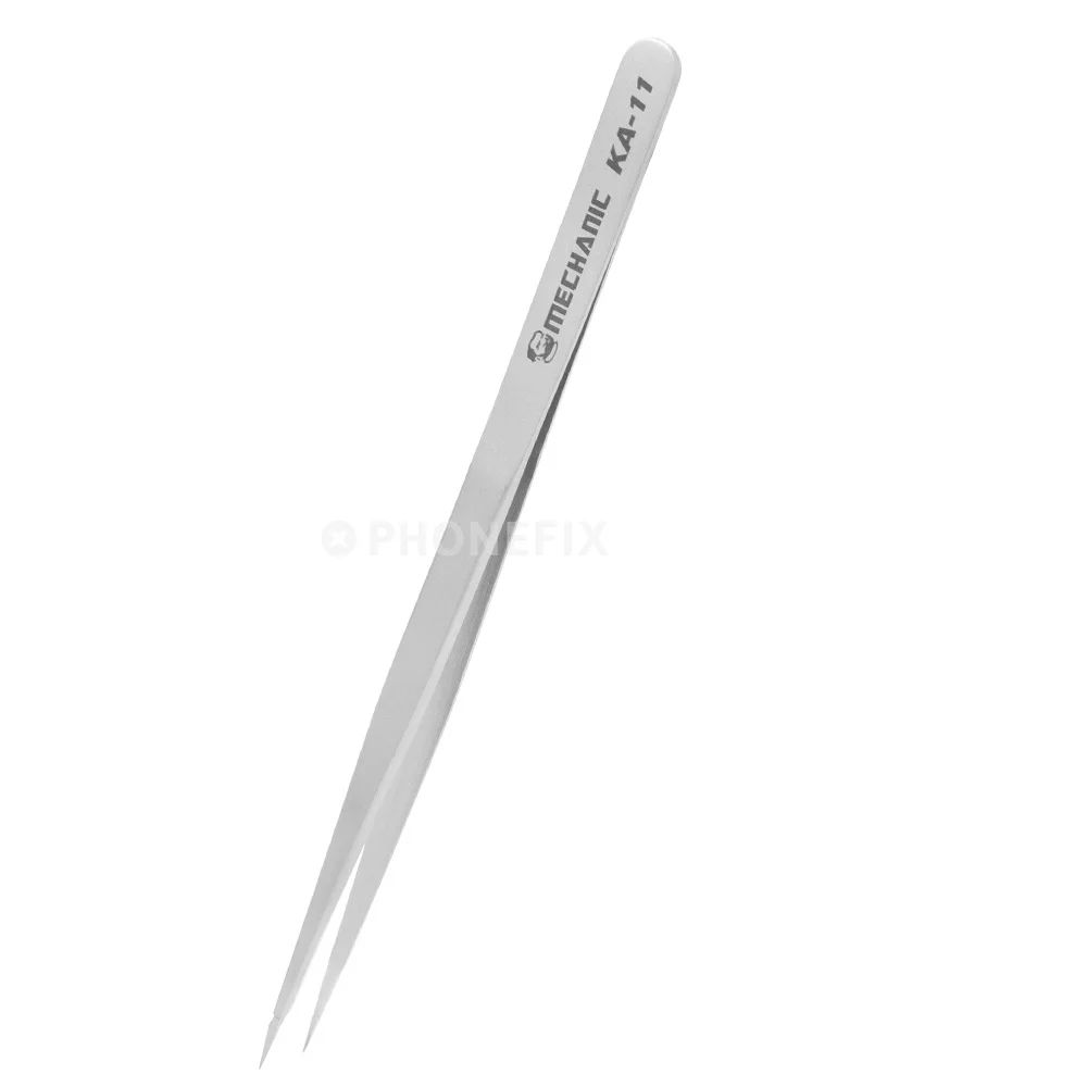 Mechanic KA-11 Fine Tweezers High Hardness Non-magnetic Precise	Micrometer Tip Fly Wire Clamp for Phone Electronic Repair Tool