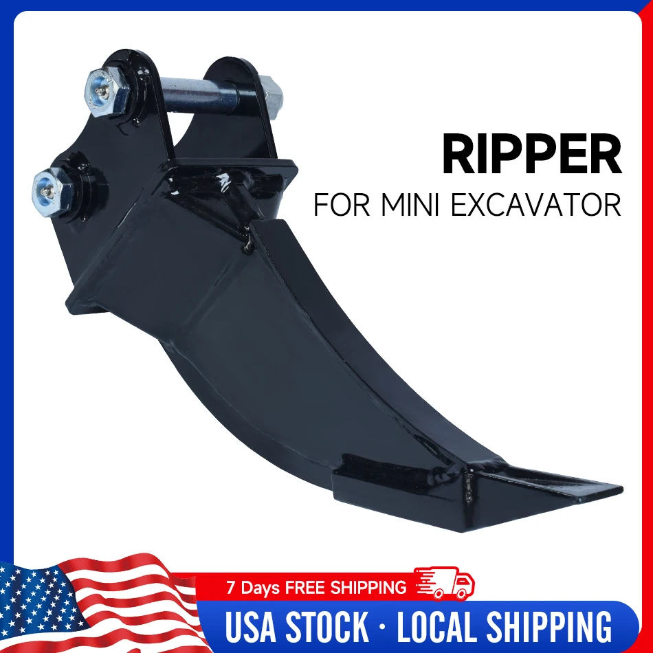 Free shipping from US warehouse for 1-3 ton small excavator attachments ripper and mini excavator accessory ripper, used for digging rooted shrubs, small tree stumps, land reclamation, construction