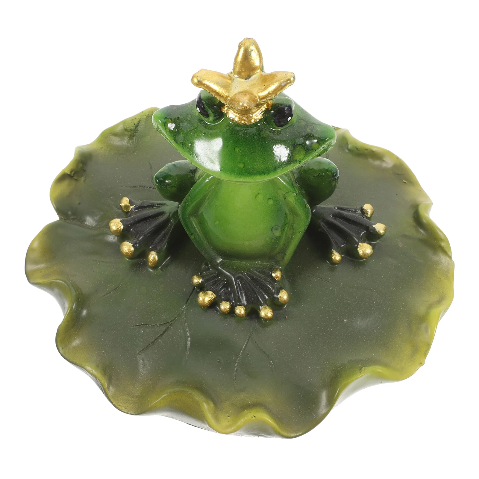 Pond Frog Statue Mini Figurines Outdoor Ornament Lawn Toad Decoration Fairy Tale Garden