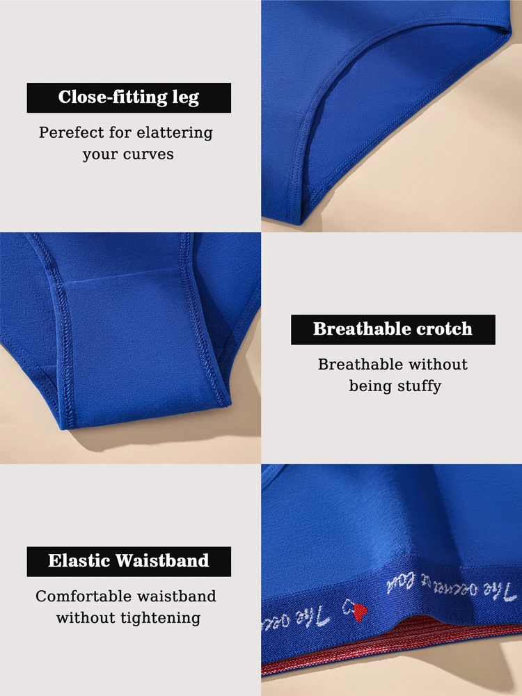 Celana Dalam Wanita 4 Buah Celana Dalam Nyaman Wanita Seksi Celana Dalam Lembut Pakaian Dalam Wanita Katun Celana Dalam Wanita Bertingkat Rendah XS-XL