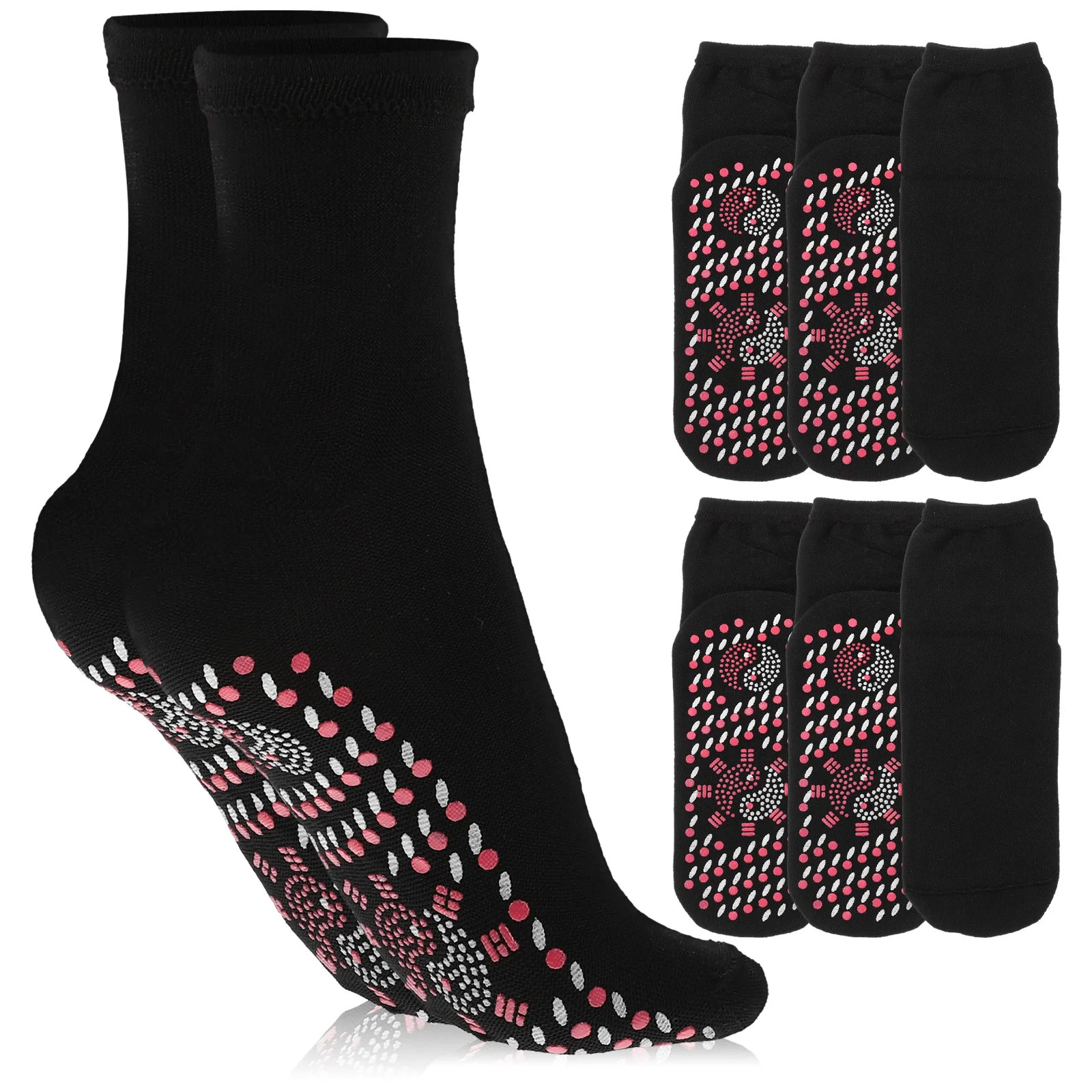 

4 Pairs Slippers Thermal Mid-calf Socks Foot Warmer Warming for Women Heat Women's