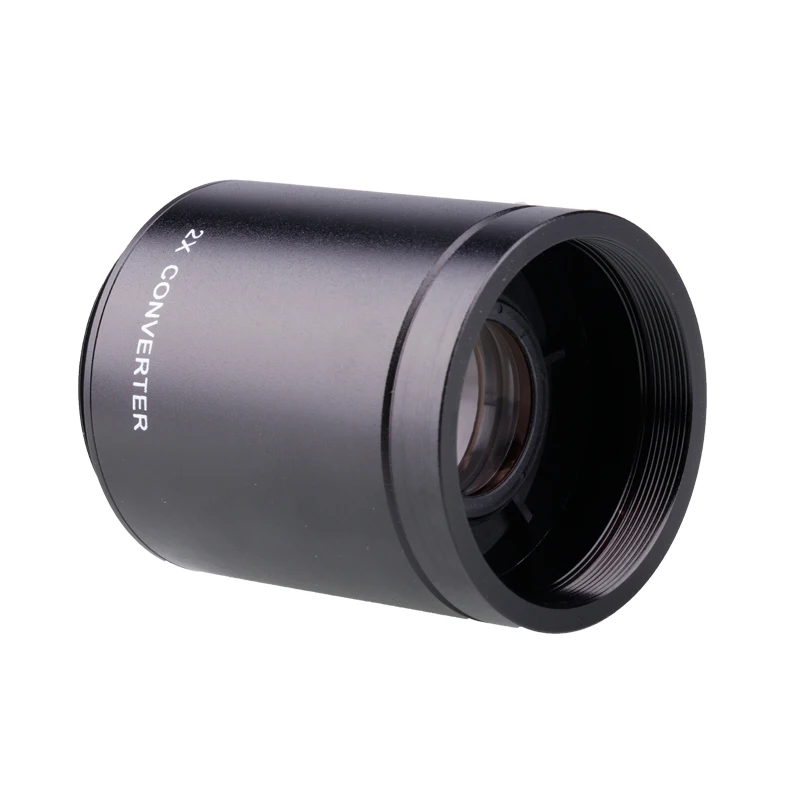 2X Teleconverter Lens Metal Teleconverter Magnification Lens for T-Mount 420-800mm 500mm 800mm 900mm 650-1300mm Telephoto Lens