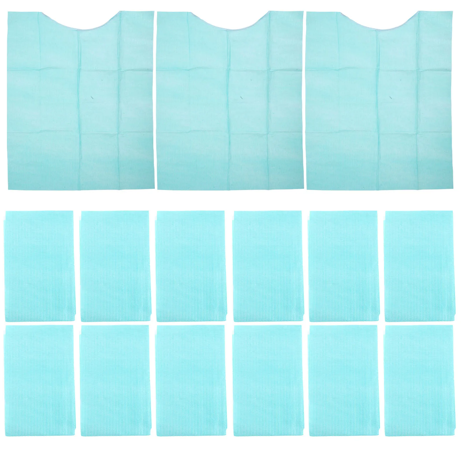 

100 pcs Green Disposable Dental Scarf Bibs for Adults Oral Inspection Eating Health Care Personal Hygiene Accessories