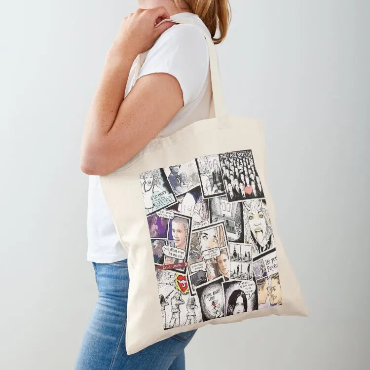 peyton's artwork collage Tote Bag Large bags for women shopping bag logo canvas bags