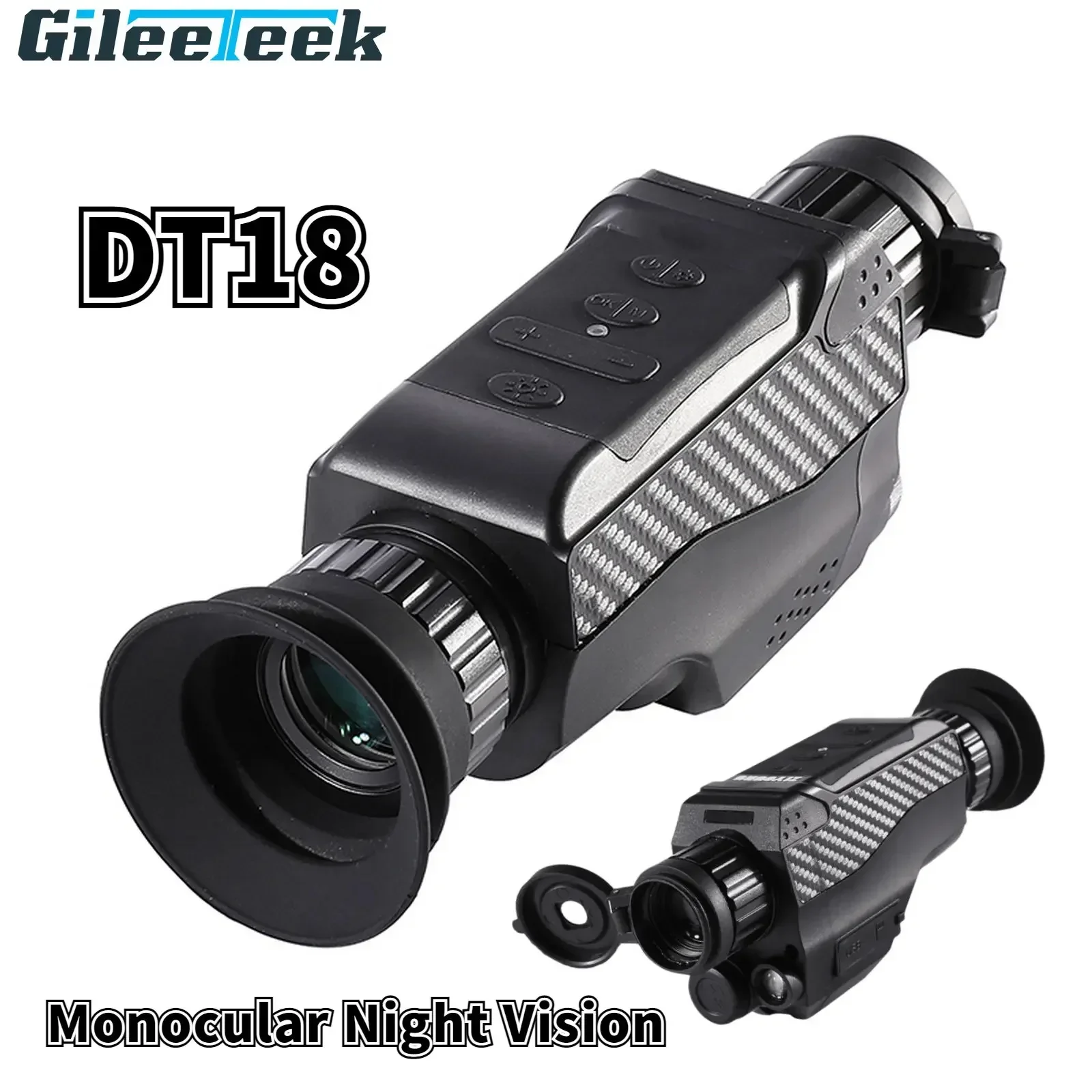 

DT18 Portable Monocular Telescope 2.5K Night Vision Monocle Infrared Optical 4X Zoom 1080P Night Vision for Hunting Camping