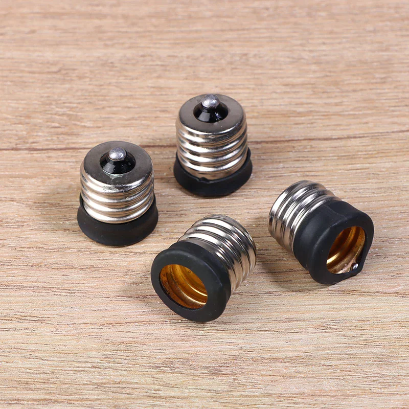 2pcs E17 E12/ Lighting Control High Quality Durable Practical E17 To E12/ E14 Lamp Holder LED Light Base Converter Screw Bulb