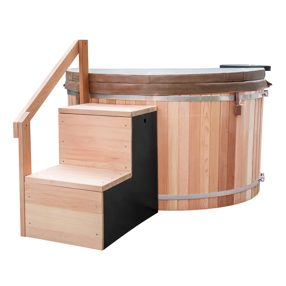 Cedar Round Hot Tub Outdoor 8 Person Wooden Hot Tub