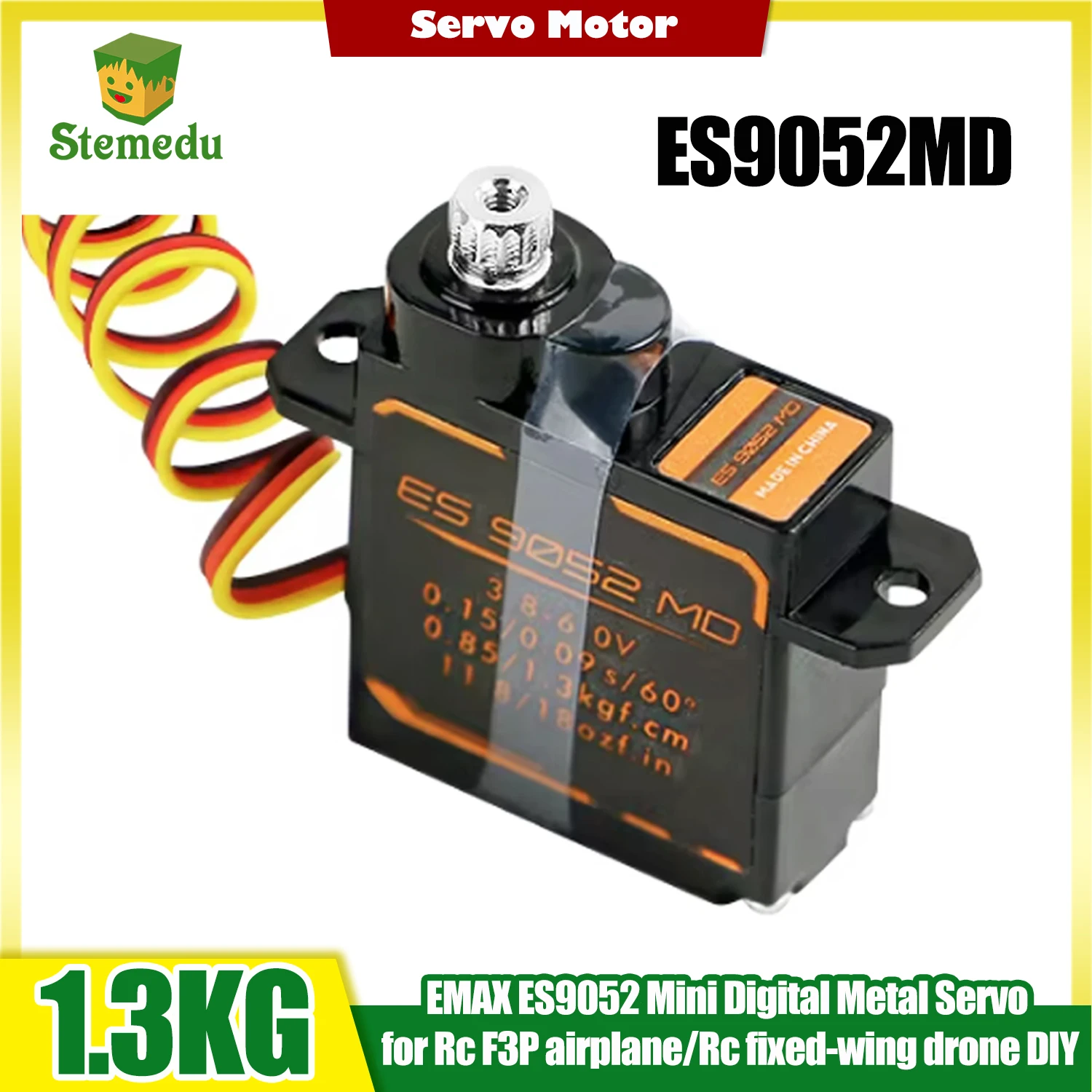 

EMAX ES9052 5,5 г Мини-цифровой сервопривод с металлическими шестернями ES9052MD для радиоуправляемых автомобилей F3P Самолет FPV Дрон с неподвижным крылом Игрушки Запчасти DIY