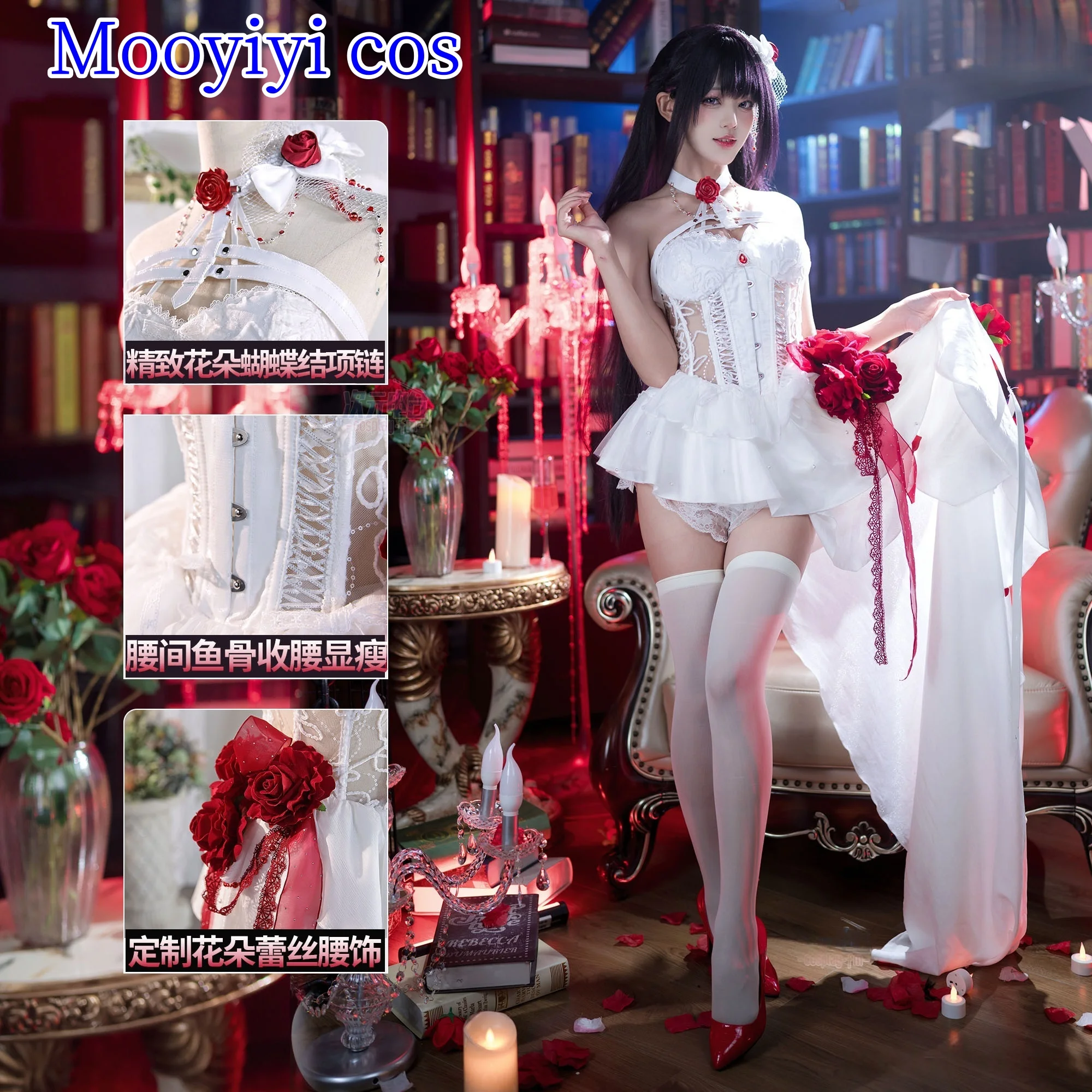

New Mihara Cosplay costume Halloween Christmas Comic Exhibition Game Anime Women Dress S-XL Game NIKKE Sexy White Skirt