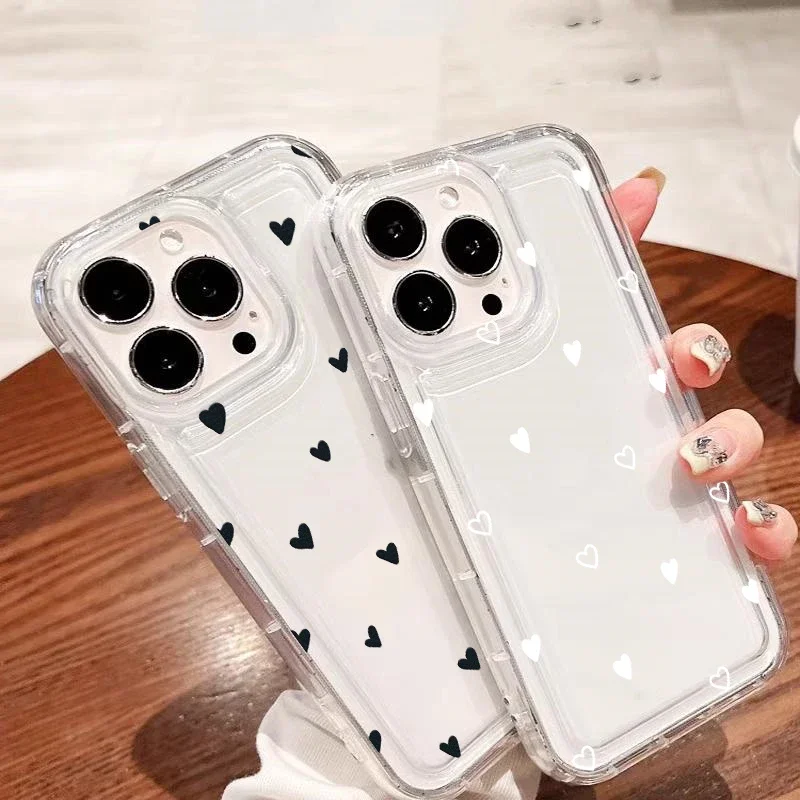 Case For Samsung Galaxy A15 A14 A24 A34 A35 A02 A02S A03 A03S A04 A11 AA12 A13 A20S A21S A22 A05 A05S Cover TPU Small Love Heart