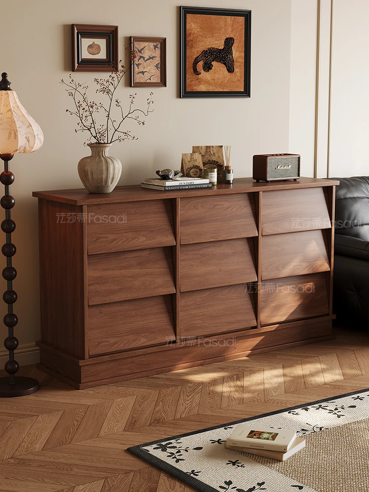 

Medieval style chest cabinet, bedroom, bedside locker, tea cabinet, wall locker, large capacity nine chest cabinet