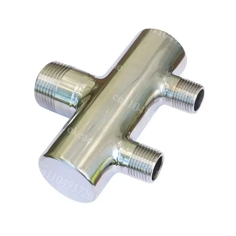 304 Stainless Steel Water Manifold 1 Inch Male Thread to 1/4 Inch Male Thread Middle Water Inlet with Ball Valves Wide Spacing