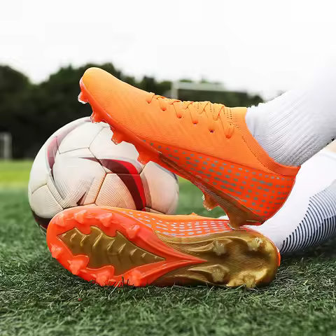 New Men Football Boots Sport Outdoor Grass Adult Sneakers Ultralight Futsal Non-Slip FG Comfortable Cleats Match Soccer Shoes