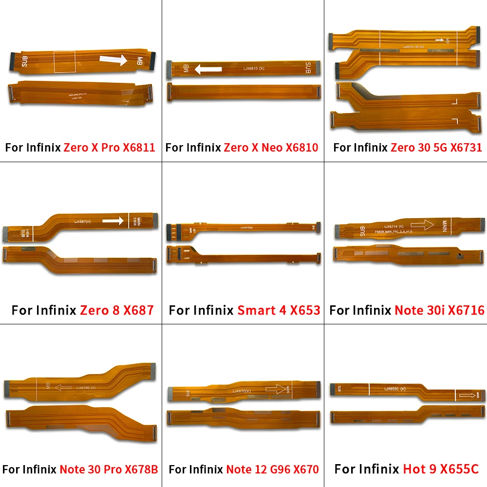 Main Board Flex For Infinix Hot Note Smart Zero 4 8 9 12 30 30i X Pro Neo 4G 5G Series Motherboard Connector Flex Cable