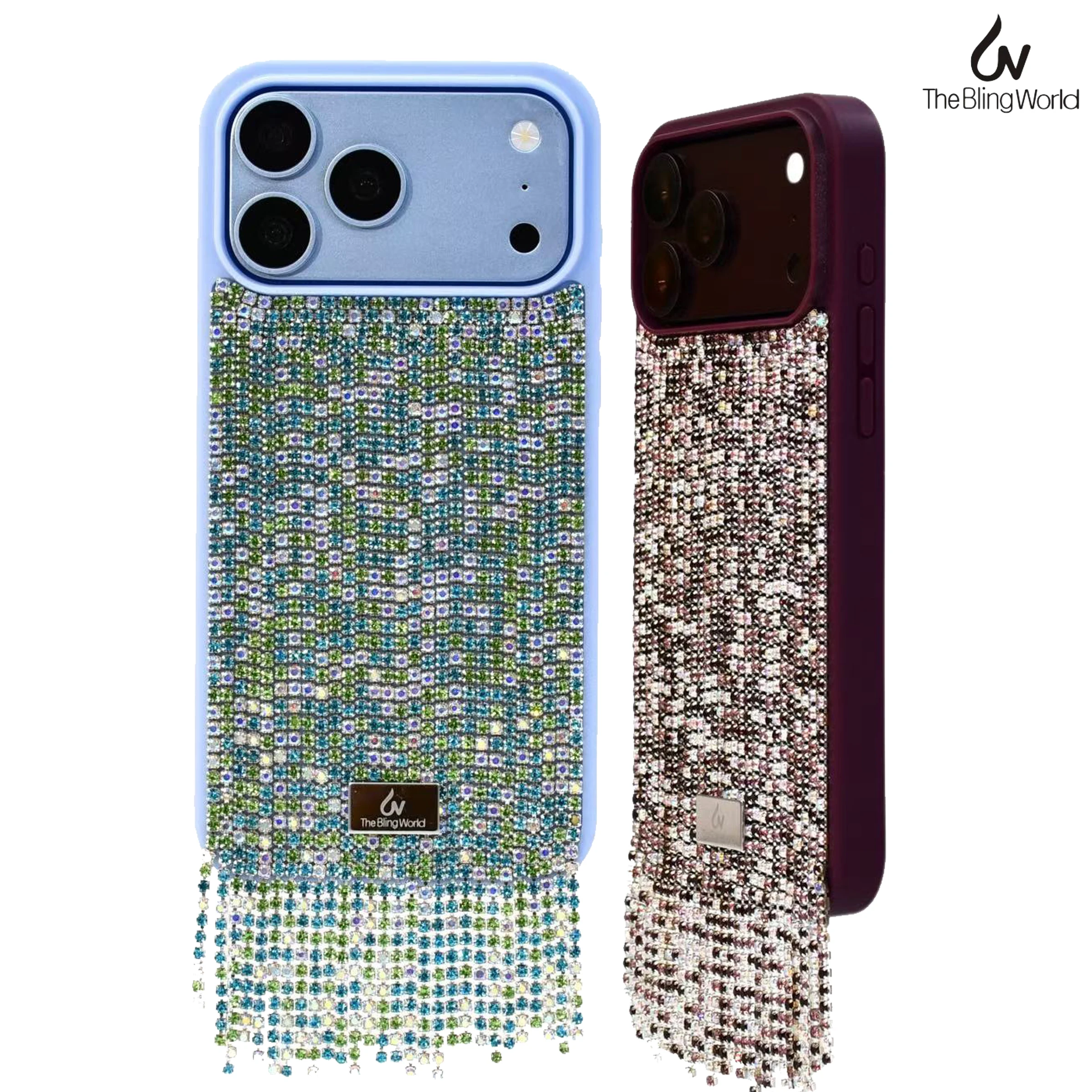 The Bling World Luxury Star Diamond Chain For iPhone 18 Pro Max 17 16 15 14 Premium Rhinestone All-Inclusive Shockproof Case