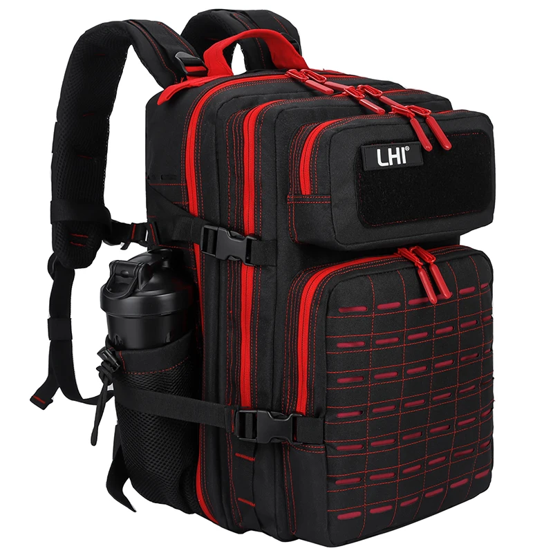LHI 25L/35L/45L Plecak na siłownię Taktyczny sportowiec Torba fitness do ćwiczeń Weekendowy plecak podróżny z uchwytem na butelkę