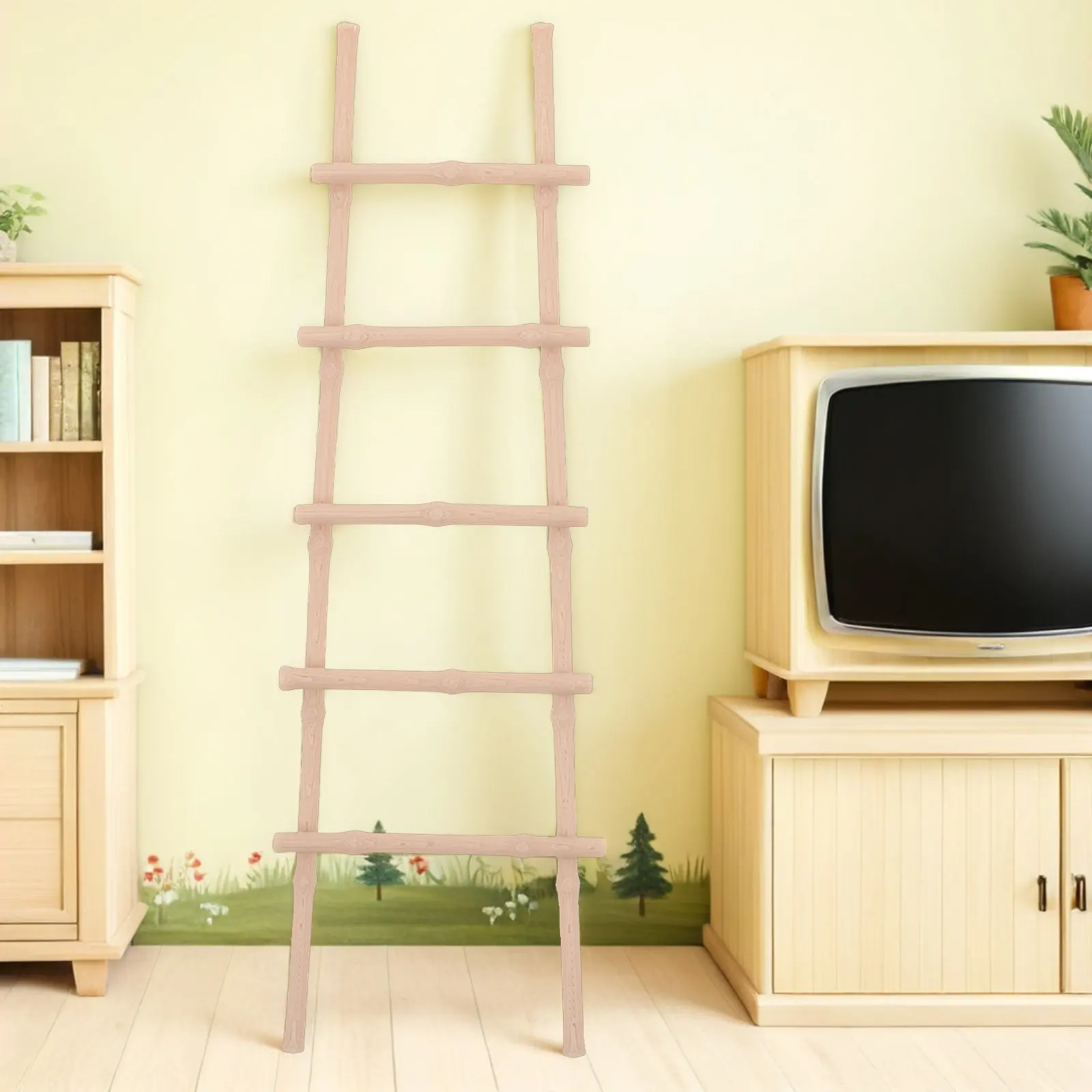 4Pcs Mini Ladder Miniature Staircase Accessories Compact Lightweight Realistic Step Ladder for Landscape DIY Garden Decor