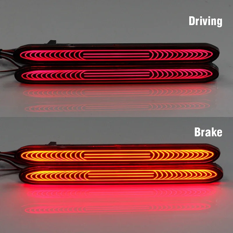 2 Pcs 2 Functions Rear Bumper Driving Braking Tail Light for Honda Odyssey 2007 2008 2009 Car Reflector Parking Warning Lamp