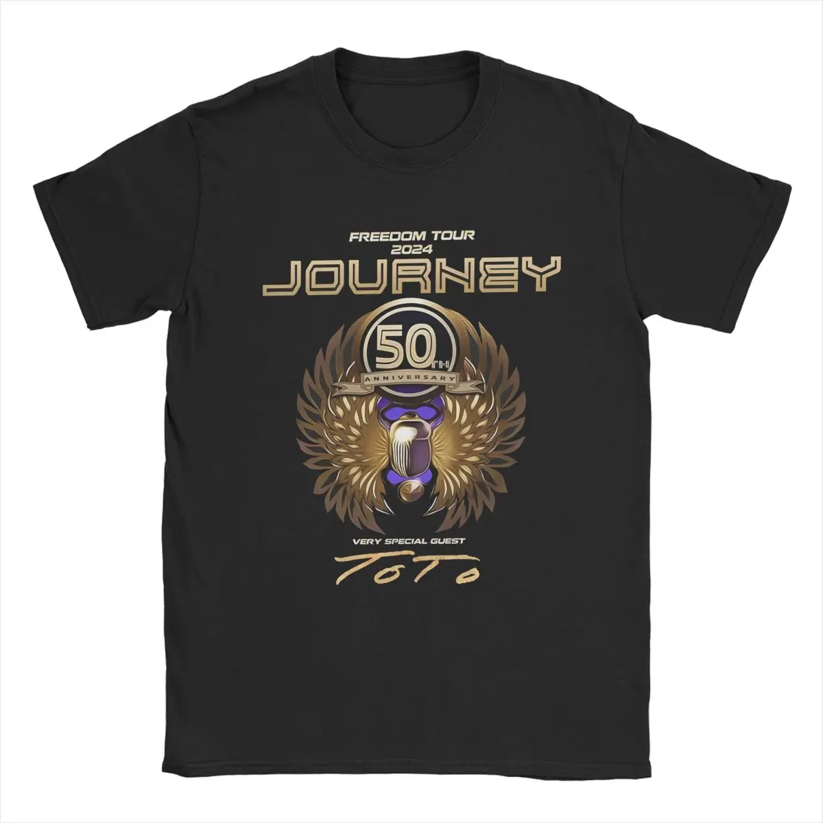 Summer Men Women Freedom Tour 2024 Journey Rock Band Toto Shirt Apparel Pure Cotton Tops T-shirt Funny Tee Shirt