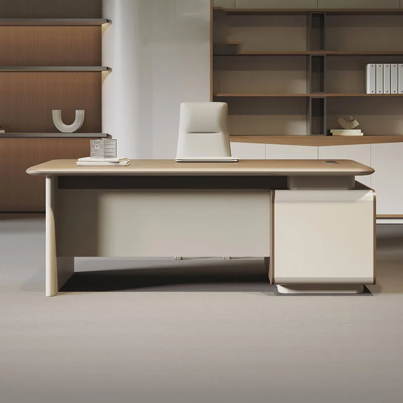 Wooden Modern Office Desk Computer Decoration Conference Storage Office Desk Aesthetic Display Meuble Bureau Home Furniture
