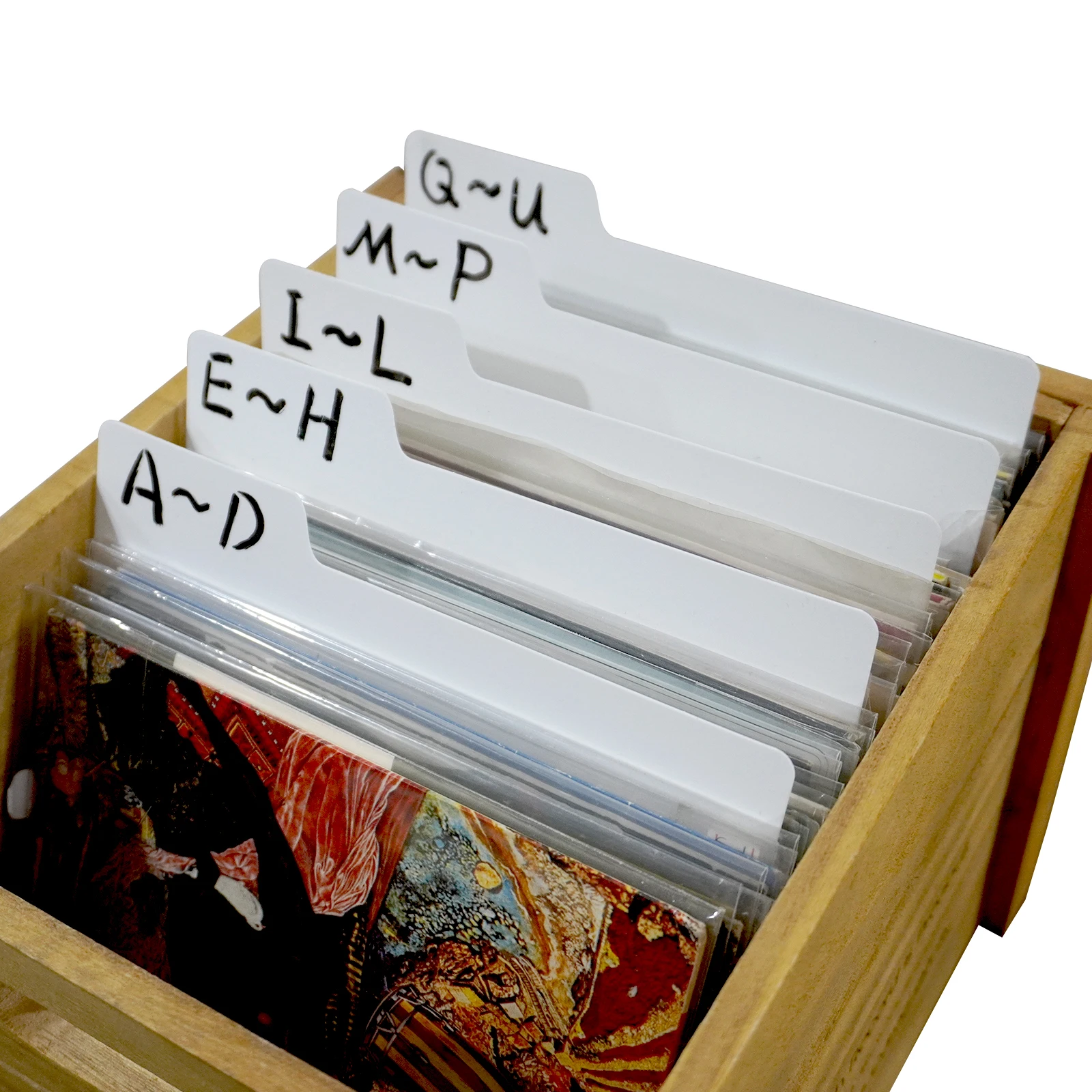 رائجة البيع 5 قطعة مؤشر الفينيل الأبيض العلامة EP فواصل الكتابة بلات مجلس بطاقة تصنيف مخصصة 7 بوصة لتقوم بها بنفسك فئة بطاقة البحث