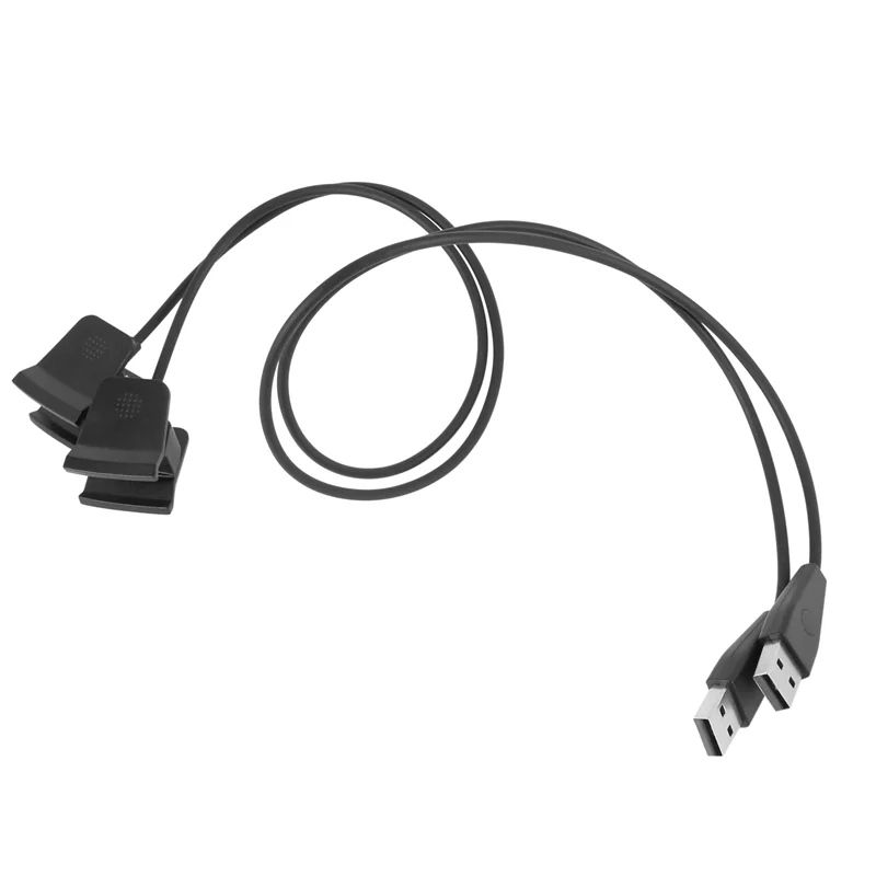 ABGI-4X لشاحن Fitbit Alta HR مع كابل شحن شاحن USB بزر إعادة الضبط لـ Fitbit Alta HR Fitness، أسود ((أسود))