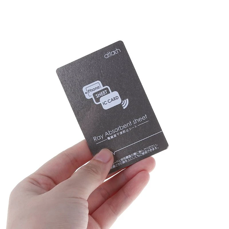 Etiquetas magnéticas NFC, adhesivo gris Anti Metal/sin adhesivo trasero, tarjeta NFC rectangular para iPhone, teléfono móvil, autobús, tarjeta