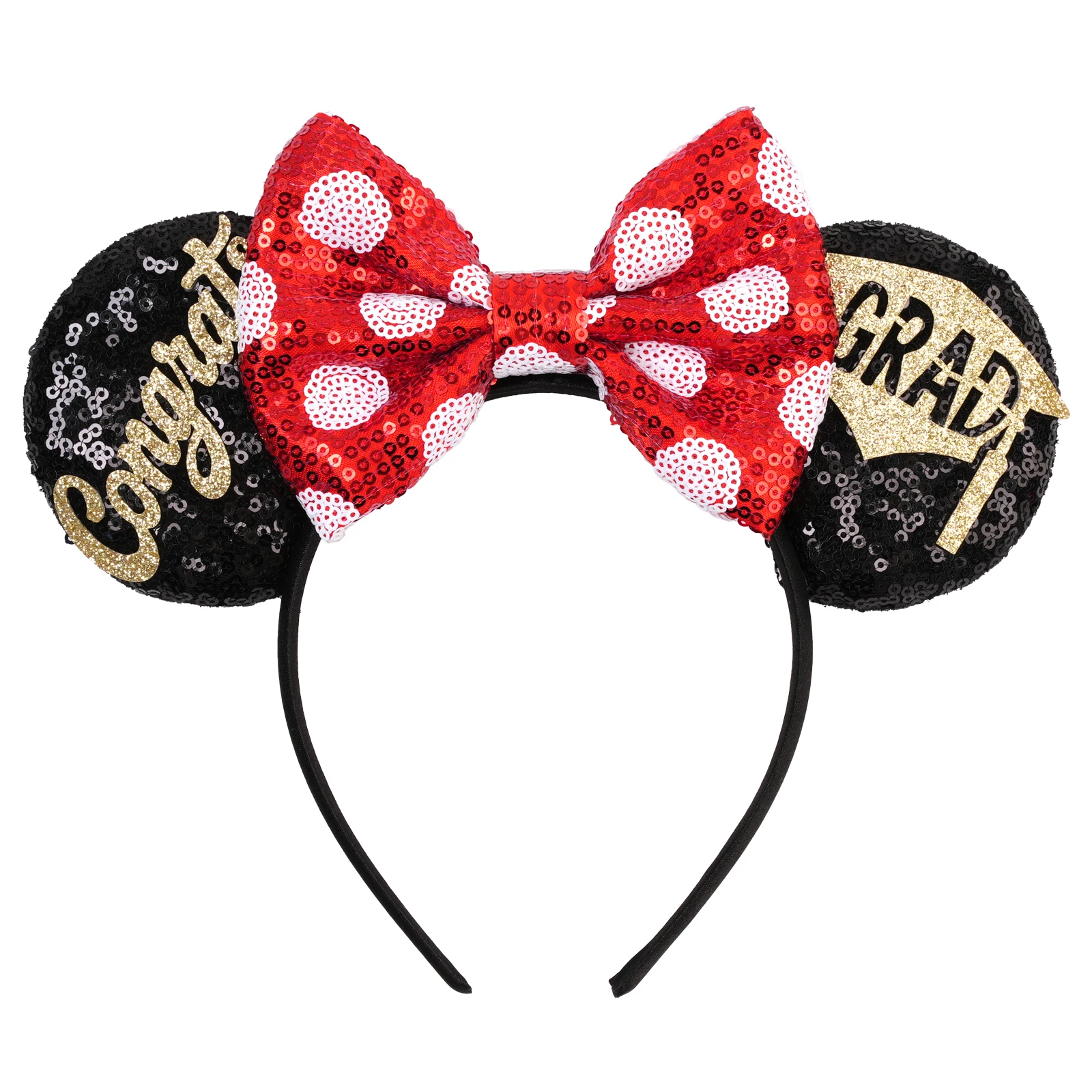 Disney Prinzessinnen-Haarband, süßer Minnie-Maus-Ohren-Haarreif, für Schulanfang, Abschlussfeier, Party, Haarschmuck, Geschenke