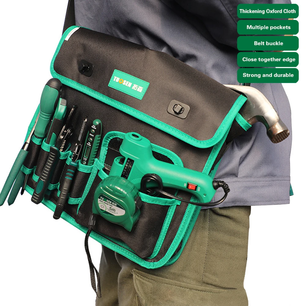 Electrician Repair Tool Waist Bag Shoulder Bag Waterproof Backpack Oxford Cloth Bag Electric Drill Hammer Worker Aerial Work Bag