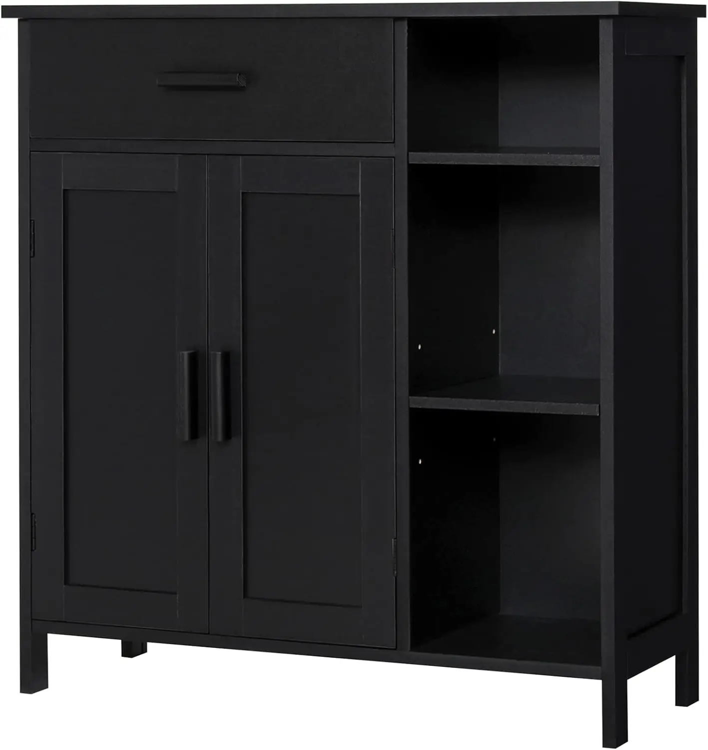 Bathroom Cabinet, Coffee Bar Cabinet with Drawer, Storage Cabinet with Doors and Shelves, Freestanding Cupboard for Living Room