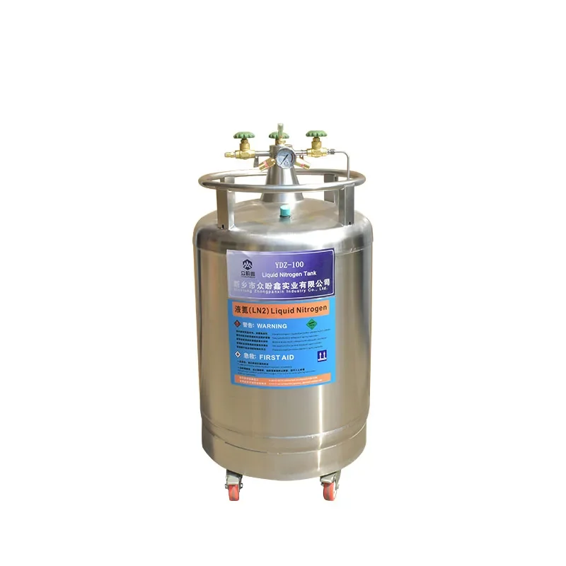 Stainless Steel LN2 Tank Self-pressurized Liquid Nitrogen Charge Fill Container